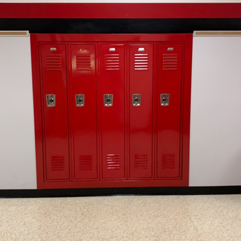 Section of lockers